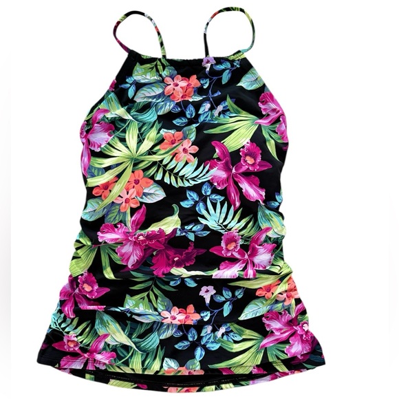 NWOT Tommy Bahama Coastal Gardens High Neck Tankini Top